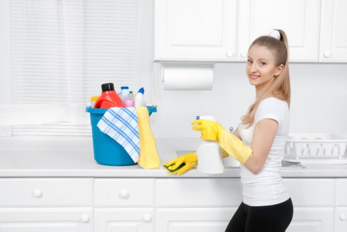 Deep cleaned kitchen showing spotless surfaces and appliances