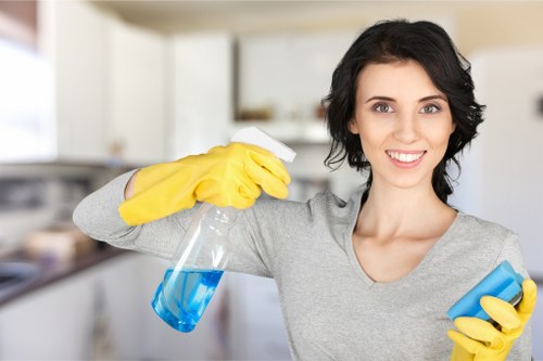 Professional Airbnb cleaning of kitchen counters and surfaces