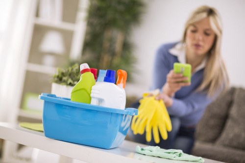 Professional post-construction cleaning in a modern home